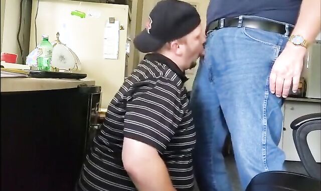 Fat Daddy Trucker Uses Chubby Boy's Mouth as a Dumping Ground 2