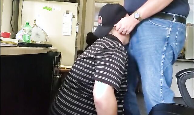 Fat Daddy Trucker Uses Chubby Boy's Mouth as a Dumping Ground 2