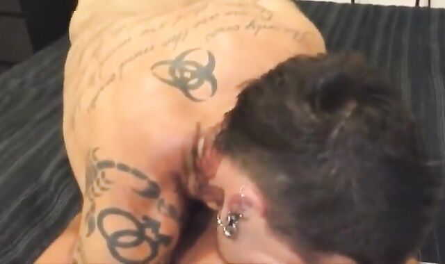 Tattooed Hunk Fucks a Hairy Man