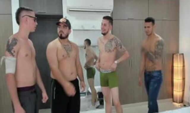 lot Of masculines Toying With Their ramrod In Live