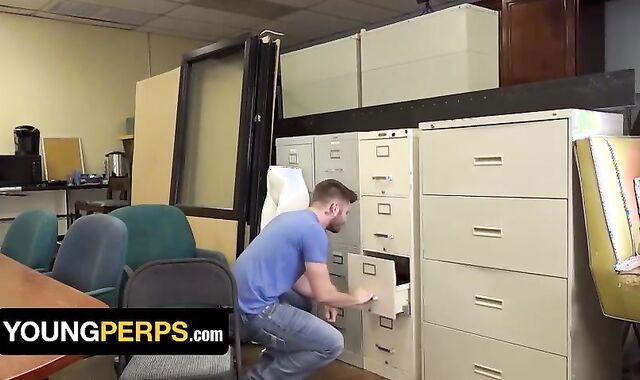 Heterosexual dude Wrecks Security Officer's chocolate fuckhole With His large weenie In The Backroom