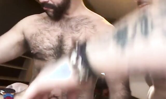 good Hairy man three-way.voyeur excellent queer Fuck-fest