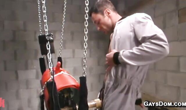 Gay anal fucked by machine