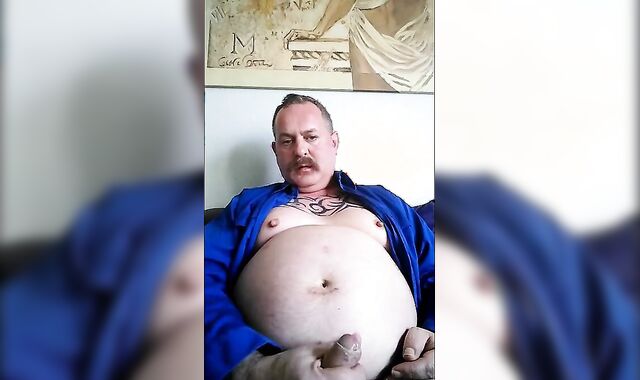 Fat Bear and Big Cock Daddy Handjob