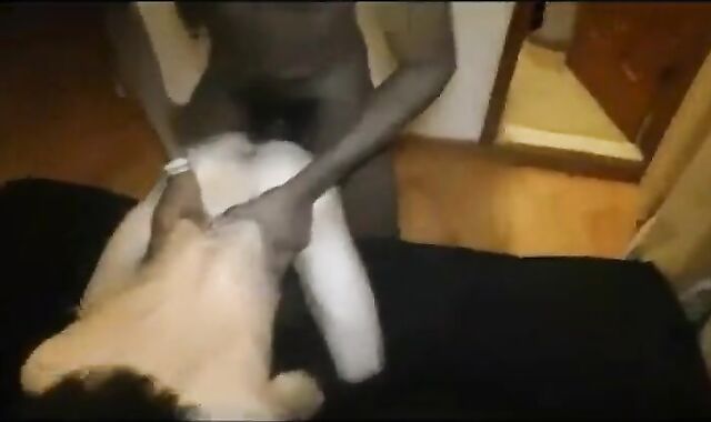 Submissive White Guy Takes on a Big Black Cock