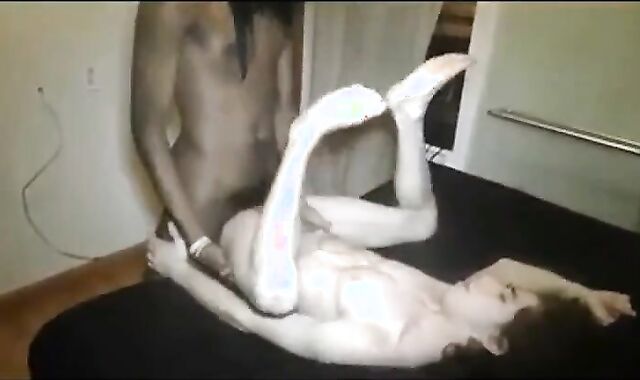 Submissive White Guy Takes on a Big Black Cock