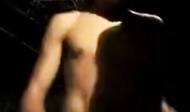 Twink Gets a Helping Hand from His Buddy Outdoors