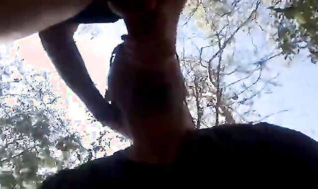 Big-Cock Blowjob in the Woods with a Buddy