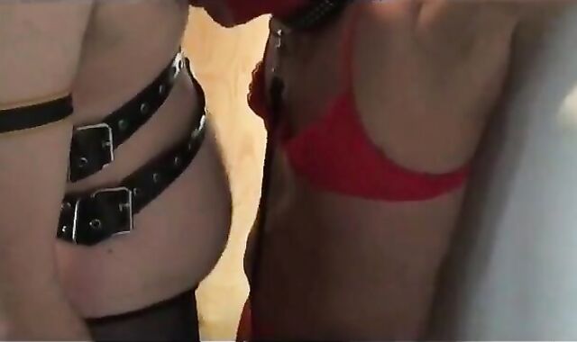 Master Dominates 3 Crossdresser Slaves