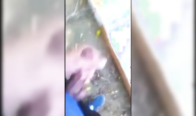 Exhibitionist Flashes Homeless Guy and Gets Handjob Outdoors