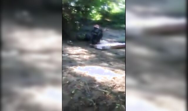 Exhibitionist Flashes Homeless Guy and Gets Handjob Outdoors