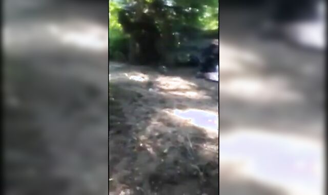 Exhibitionist Flashes Homeless Guy and Gets Handjob Outdoors