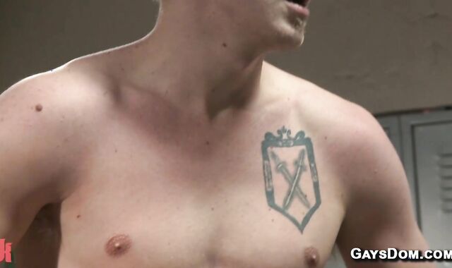Gays gym wrestling and anal insertion