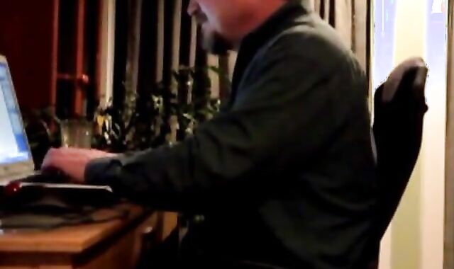 Bearded Daddy Strokes His Cock Solo