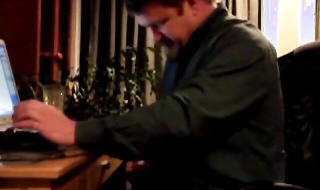 Bearded Daddy Strokes His Cock Solo