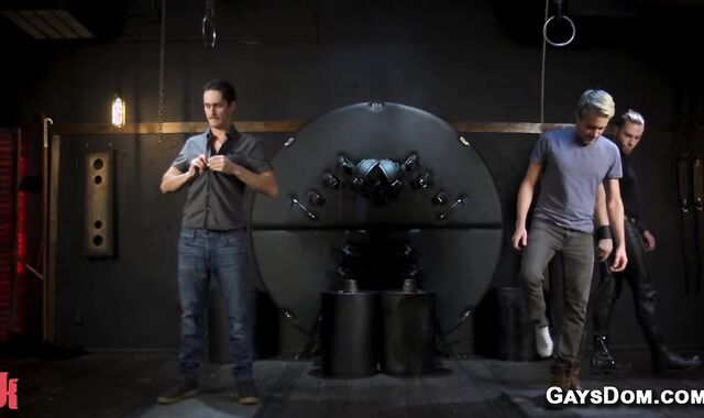 Gay slaves CBT and suspension