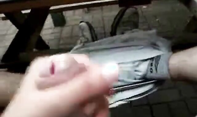 Big Cock Self-Suck Outdoors