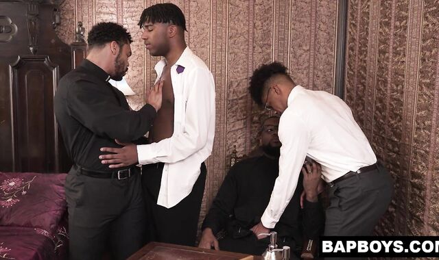 BLACK HUMAN CENTIPEDE! Black gay sex orgy!