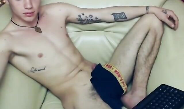 Muscular Hunk's Solo Show