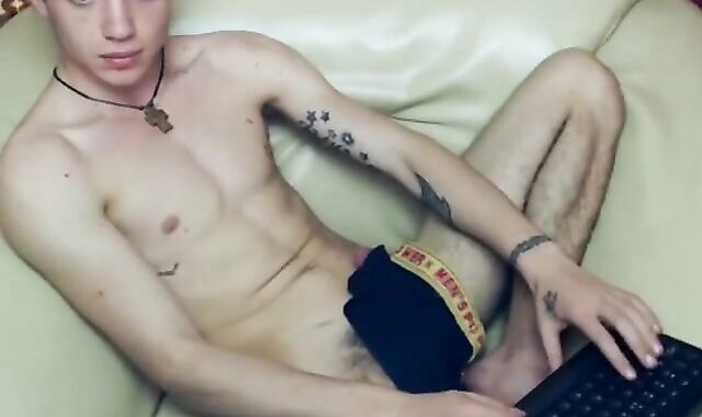 Muscular Hunk's Solo Show