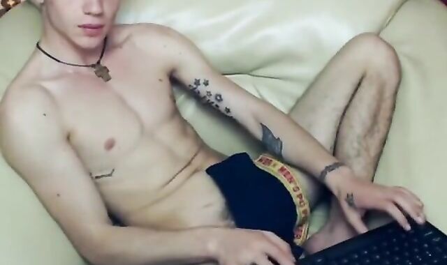 Muscular Hunk's Solo Show