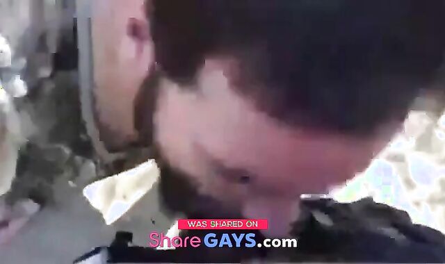 Bearded Daddy Gives Facial in the Woods