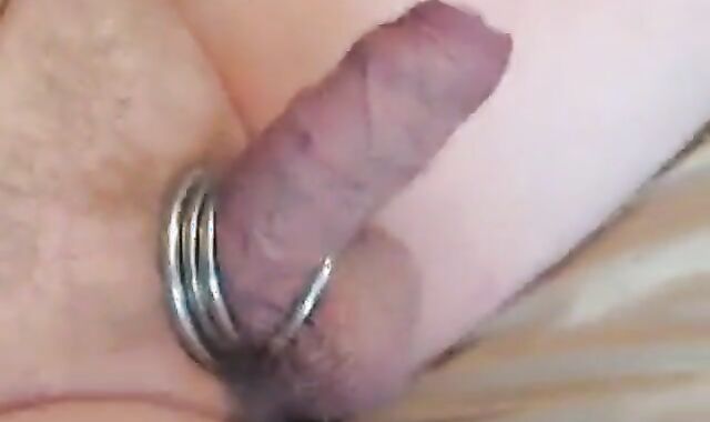Mature Gay Daddy Plays with Cock Rings