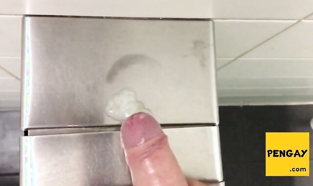 Public Restroom Handjob and Masturbation Compilation 2