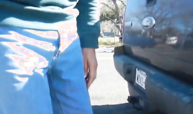 Big-Cock Daddy Stroking Outdoors