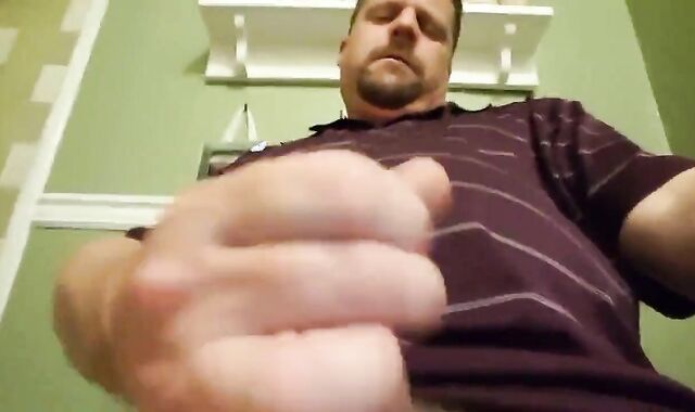 Big-Cock Daddy Strokes His Meat