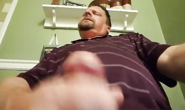 Big-Cock Daddy Strokes His Meat