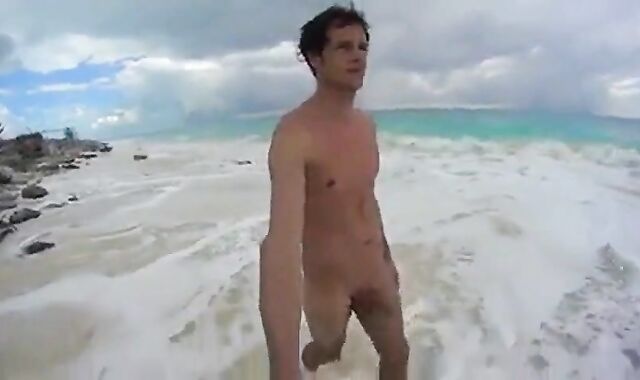 Big-Cock Men Jerk Off at a Cuba Beach