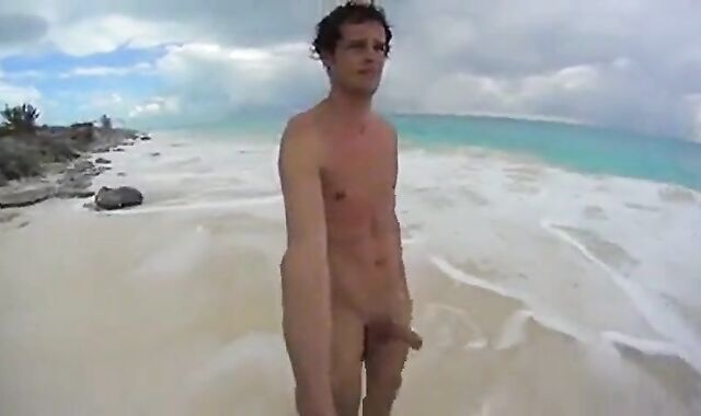 Big-Cock Men Jerk Off at a Cuba Beach