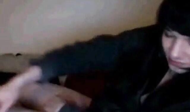 Self-Sucking Crossdresser Blasts Cum in Mouth 3