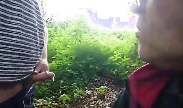 Outdoor Amateur Blowjob for a Cum Slut