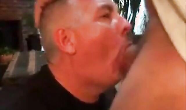 Daddy's Big Cock Swallowed by Horny Amateur