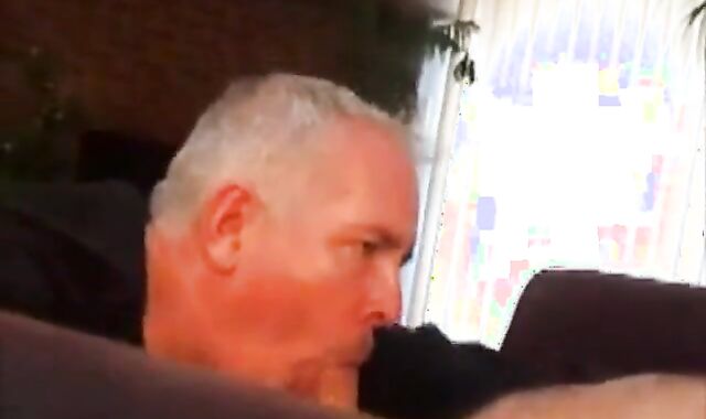 Daddy's Big Cock Swallowed by Horny Amateur