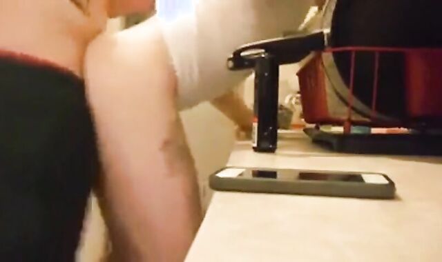 Muscular Daddy Barebacks His Boy in the Bathroom