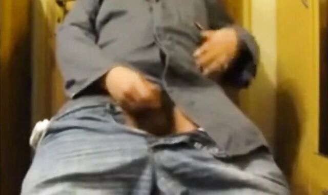 Daddy Strokes His Uncut Small Cock on Webcam