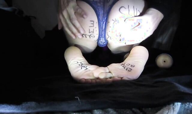 Twink Slut Fucks His Huge Purple Dildo 2