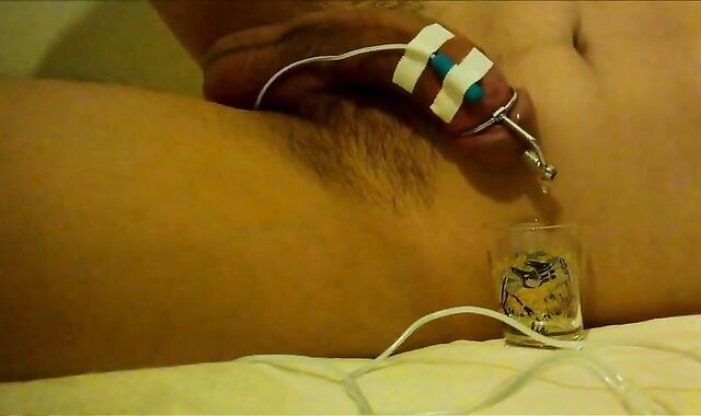 Precum and Cum with Urethral Sounding