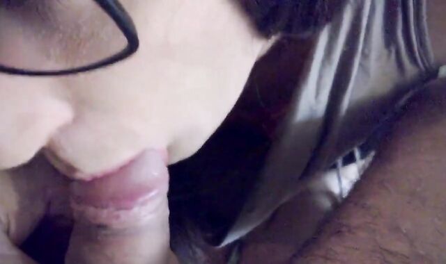 Shy French Sissy's First Blowjob