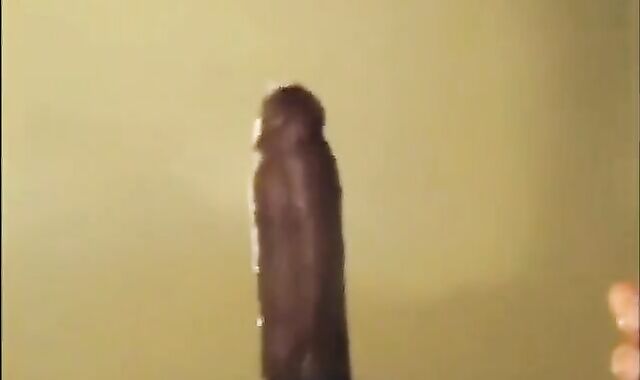 Black guy jacks off his big cock and cums hard 2