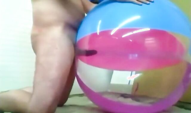Daddy Plays with Inflatable Beach Ball Sex Toy 3