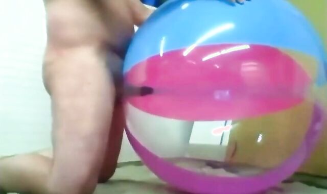 Daddy Plays with Inflatable Beach Ball Sex Toy 3