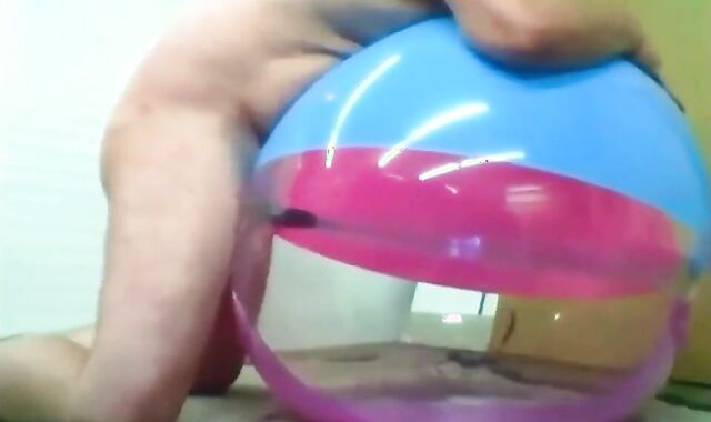 Daddy Plays with Inflatable Beach Ball Sex Toy 3