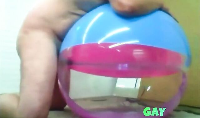 Daddy Plays with Inflatable Beach Ball Sex Toy 3