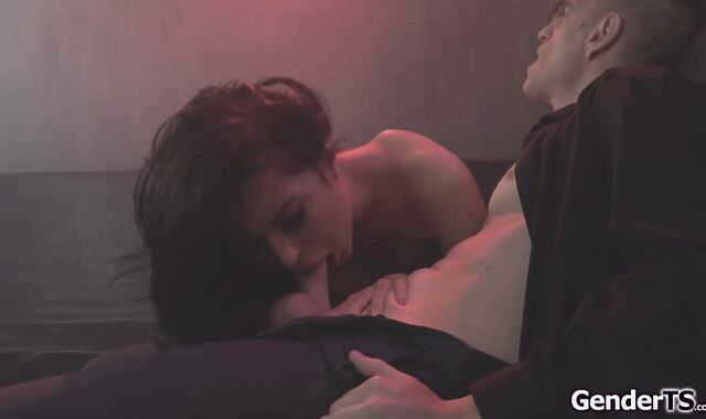 Tgirl stepsister anal banged in the club