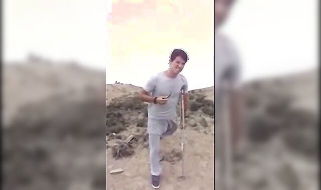 Hunk with a Big Bulge Outdoors 2