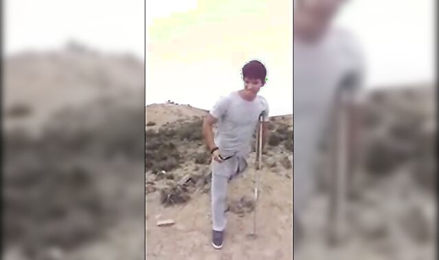 Hunk with a Big Bulge Outdoors 2